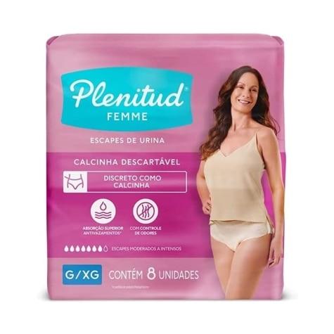 Calcinha Descartável Plenitud G/XG 8 Unidades - Imagem 1