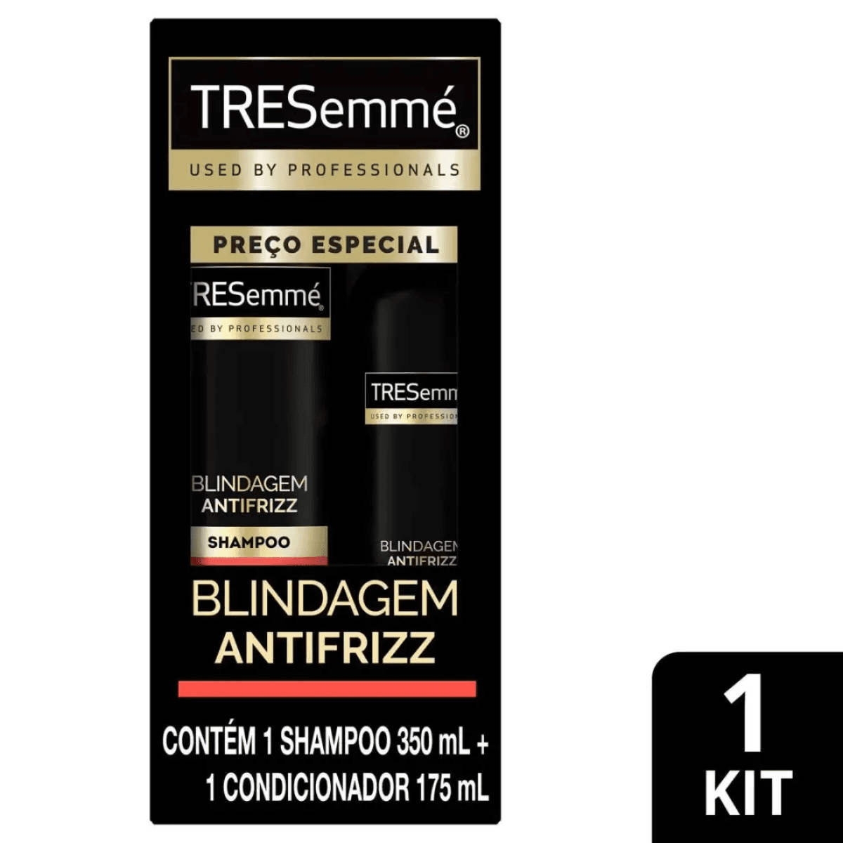 Kit Tresemmé Blindagem Antiumidade Shampoo 350ml + Condicionador 175ml - Imagem 1