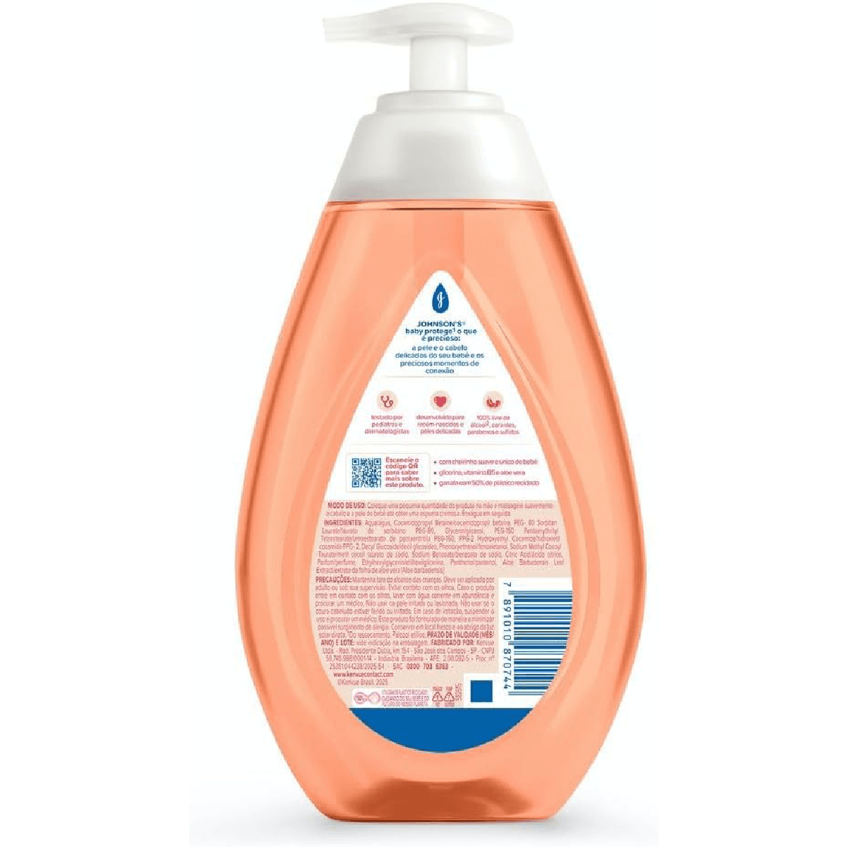 Sabonete de Glicerina Líquido Johnson & Johnson Baby Tradicional 400ml - Imagem 3