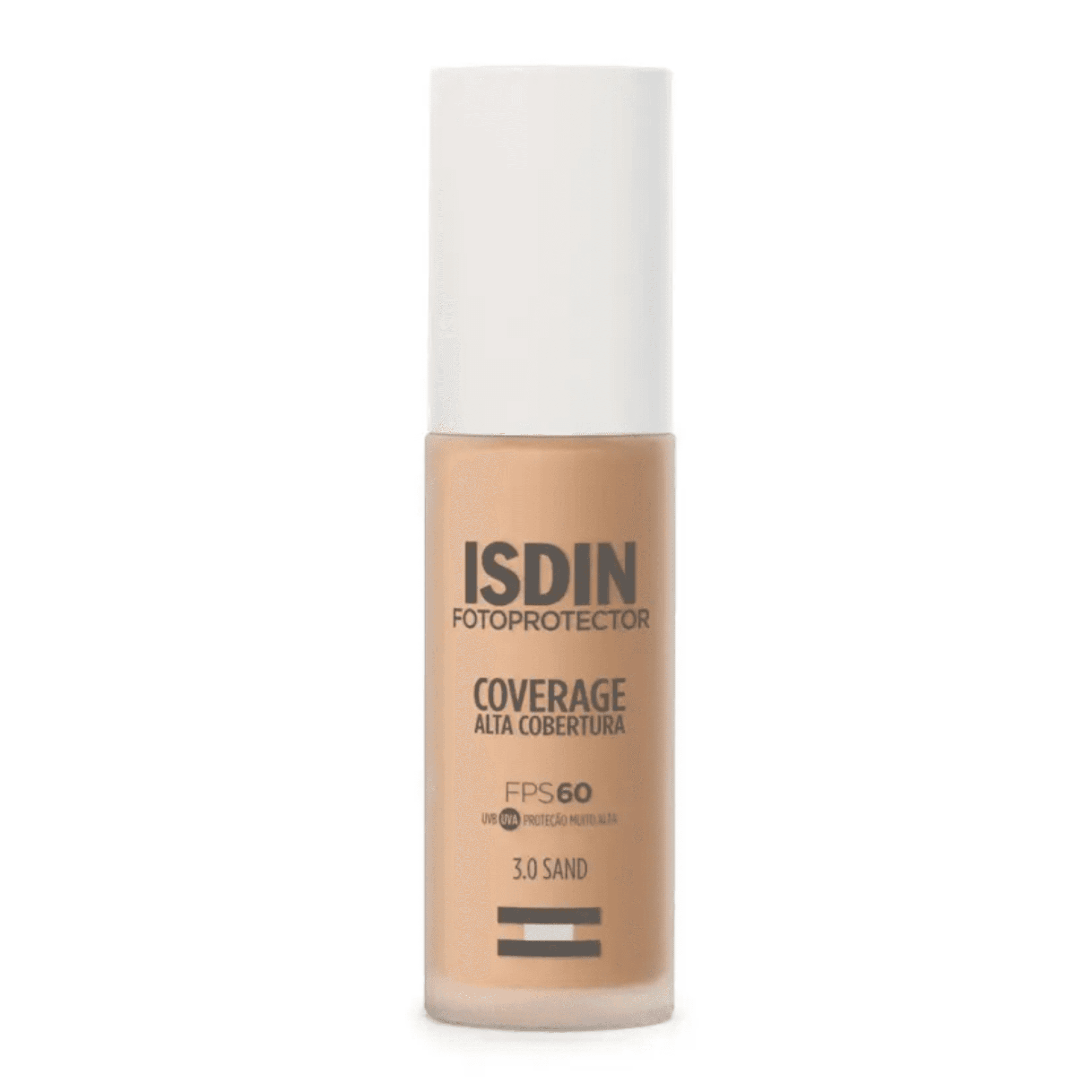 Protetor Solar Facial ISDIN Coverage Alta Cobertura 3.0 Sand FPS60 30g - Imagem 1