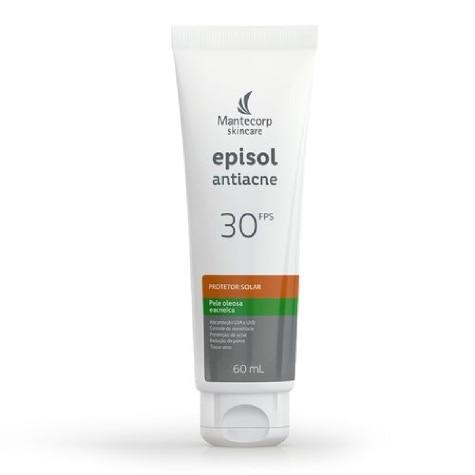 Protetor Solar Facial Episol Antiacne FPS30 Pele Oleosa e Acneica 60ml - Imagem 1