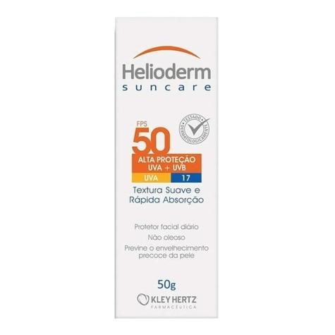 Protetor Solar Facial Helioderm Suncare FPS50 com 50g - Imagem 2