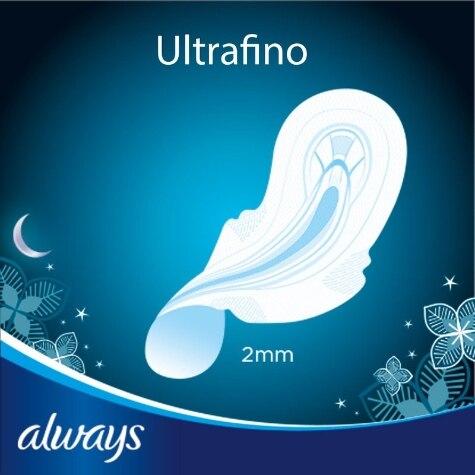 Absorvente Noturno Seca com Abas Always Ultrafino G 8 Unidades - Imagem 3