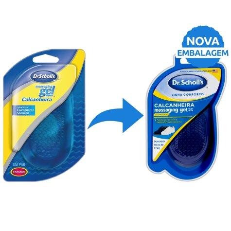 Calcanheira Massaging Gel Dr. Scholl's Feminino 1 Par - Imagem 2