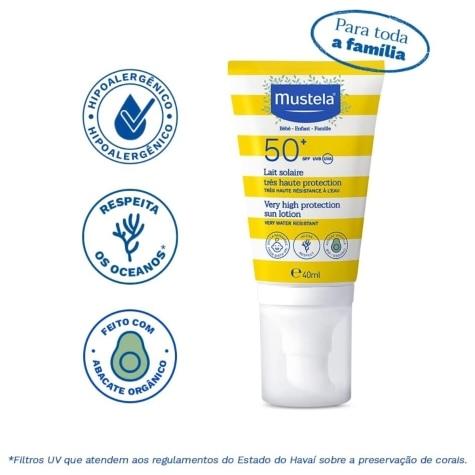 Protetor Solar Facial e Corporal Mustela Bebê FPS50+ 40ml - Imagem 5