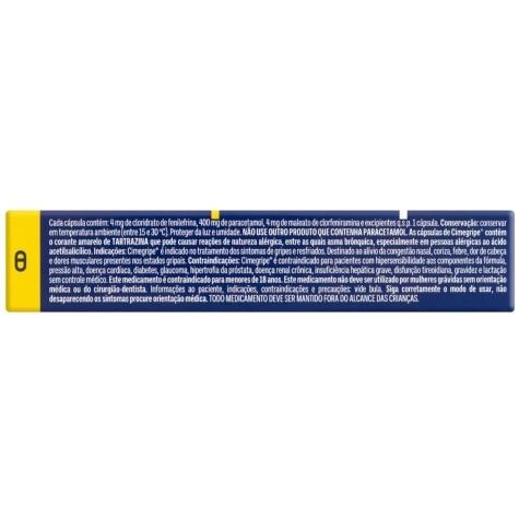 Cimegripe 20 Cápsulas - Imagem 3