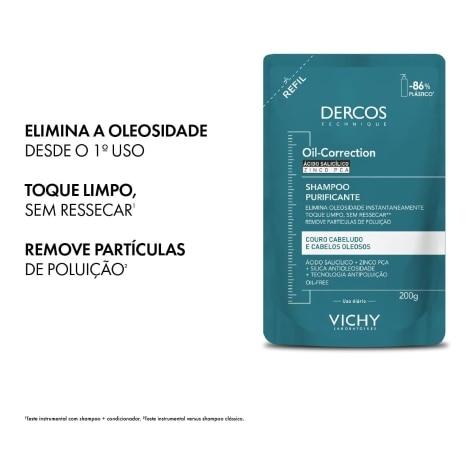 Shampoo Dercos Vichy Oil-Correction Cabelo Refil 200g - Imagem 4