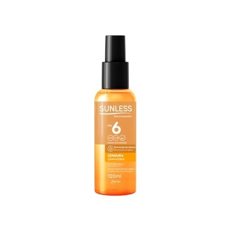 Bronzeador Corporal Sunless Cenoura com Vitamina E FPS6 Óleo 120ml - Imagem 1