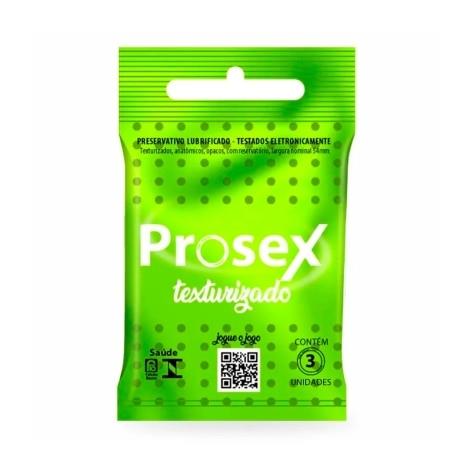 Preservativo Prosex Texturizado Premium 3 Unidades - Imagem 1