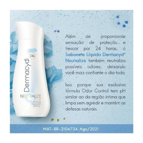 Sabonete Íntimo Líquido Dermacyd Neutralize 200ml - Imagem 3