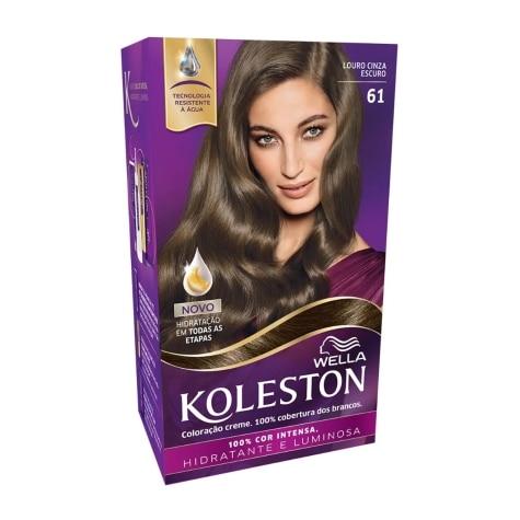 Tintura Koleston Wella 61 Louro Cinza Escuro 157ml - Imagem 1