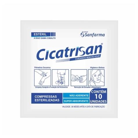 Compressa de Gaze Estéril Cicatrisan Não Aderente 10 Unidades - Imagem 1