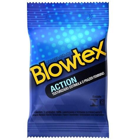 Preservativo Blowtex Action 3 Unidades - Imagem 1