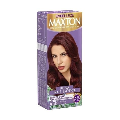 Tintura Maxton Embelleze Creme 4.66 Vermelho Borgonha Especial 100ml - Imagem 1