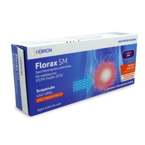 Florax SM Pediátrico 50MI Sabor Uva Suspensão Oral 5 Flaconetes 5ml - Imagem 1