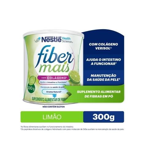 Fiber Mais Colágeno Sabor Limão 300g - Imagem 1