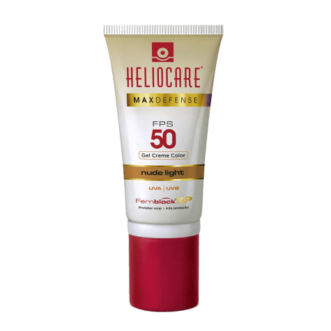 Protetor Solar Facial Heliocare Max Defense FPS50 Gel Creme Cor Nude Light 50g - Imagem 1
