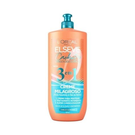 Creme de Pentear Elseve Cachos Longos dos Sonhos 3 em 1 Milagroso Anti-frizz 500ml - Imagem 1