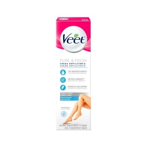 Depilatório Corporal Creme Veet Pure & Fresh Pele Delicada 100ml - Imagem 1