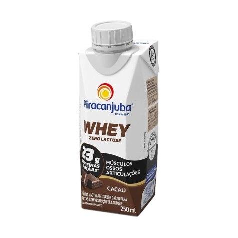 Bebida Láctea Piracanjuba Whey Zero Lactose Sabor Cacau 250ml - Imagem 2