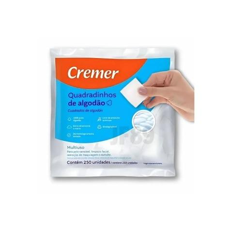 Algodão Prensado Cremer Quadrado Sem Perfume 250 Unidades - Imagem 1