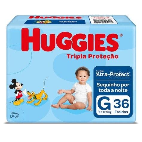 Fralda Huggies Tripla Proteção G 36 Unidades - Imagem 1