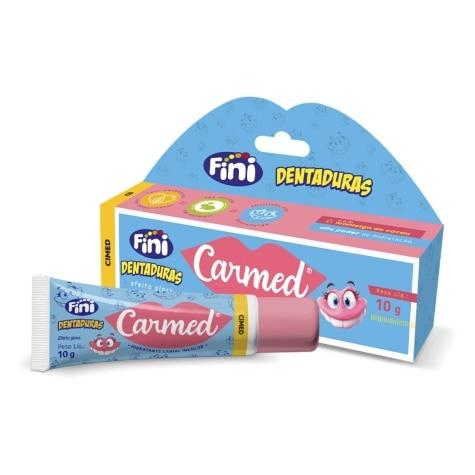 Hidratante Labial Incolor Carmed Fini Dentaduras Efeito Gloss 10g - Imagem 1