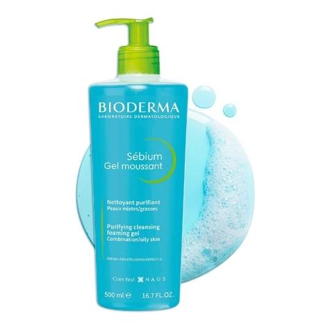 Gel de Limpeza Bioderma Sébium Moussant Facial 500ml - Imagem 3