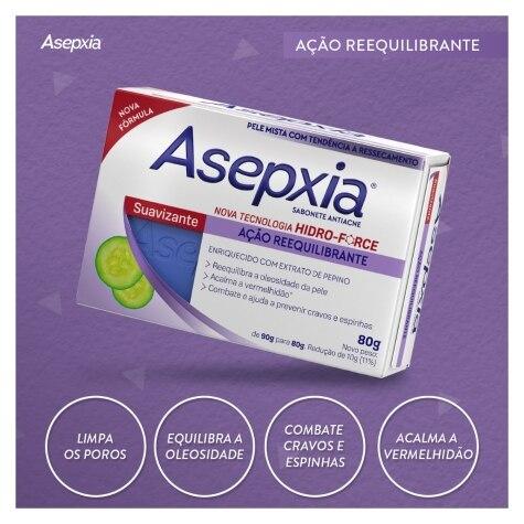 Sabonete em Barra Asepxia Suavizante Ação Reequilibrante 80g - Imagem 3