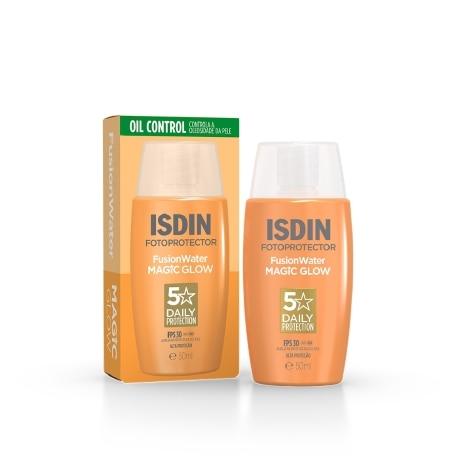 Protetor Solar Facial Isdin Fusion Water Magic Glow FPS30 50ml - Imagem 1