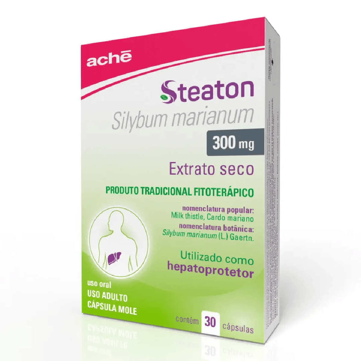 Hepatoprotetor Steaton 300mg 30 Cápsulas - Imagem 1