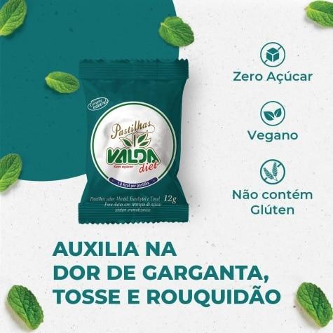 Pastilhas Valda Diet Sabor Mentol, Eucalipto e Timol 12g - Imagem 2