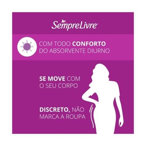 Absorvente Noturno Suave com Abas Sempre Livre 32 Unidades Leve mais Pague menos - Imagem 3
