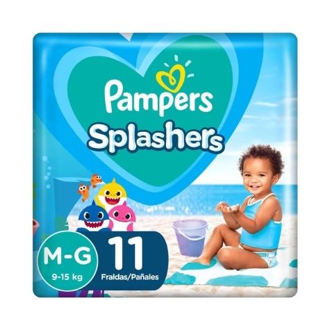 Fralda para Água Pampers Splashers Baby Shark M-G 11 Unidades - Imagem 1