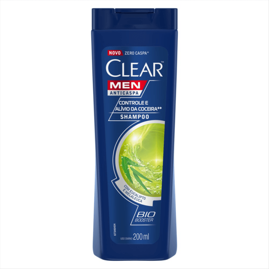 Shampoo Clear Men Controle e Alívio da Coceira Anticaspa 200ml