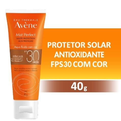 Protetor Solar Facial Avène Mat Perfect FPS30 Com Cor 40g - Imagem 1