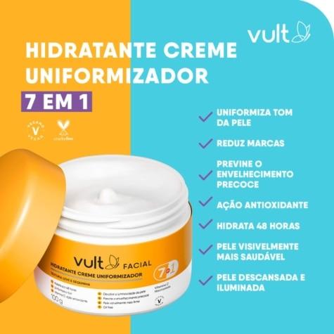 Creme Hidratante Facial Vult Uniformizador 7 em 1 100g - Imagem 3
