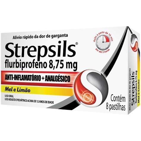 Strepsils Mel e Limão 8,75mg 8 Pastilhas - Imagem 1