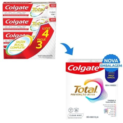 Creme Dental Colgate Total 12 Clean Mint 90g Leve 4 Pague 3 - Imagem 2