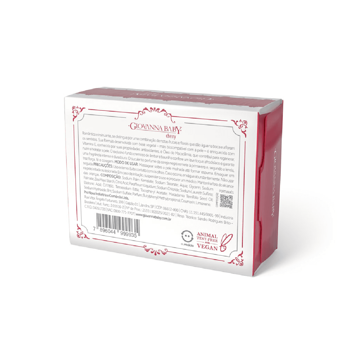 Sabonete Vegetal em Barra Giovanna Baby Cherry 90g - Imagem 3