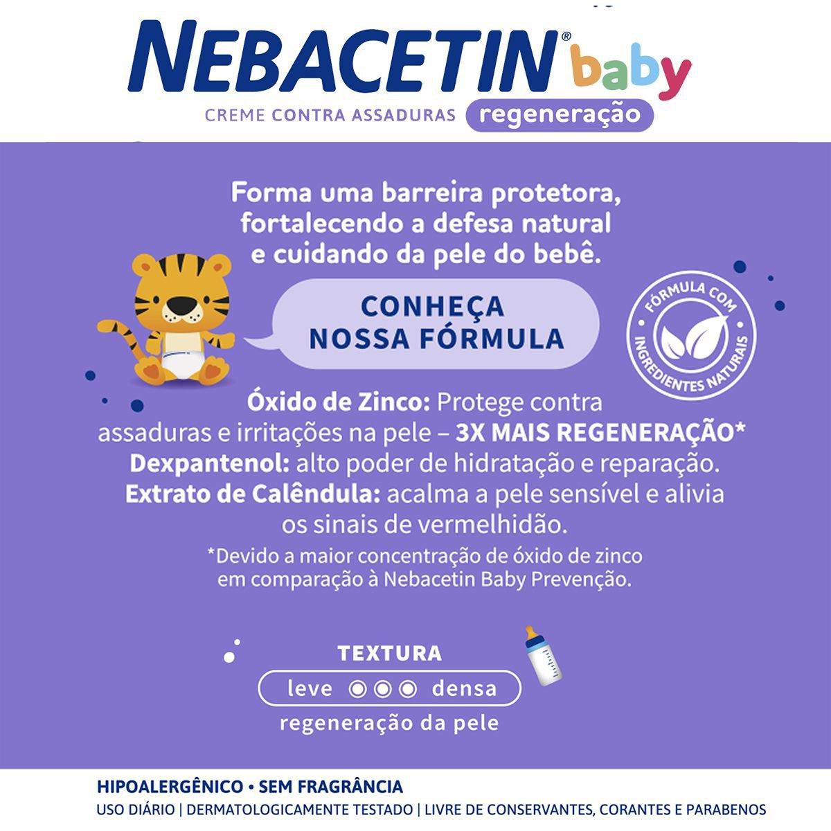 Creme para Assaduras Nebacetin Baby Regeneração 30g - Imagem 2