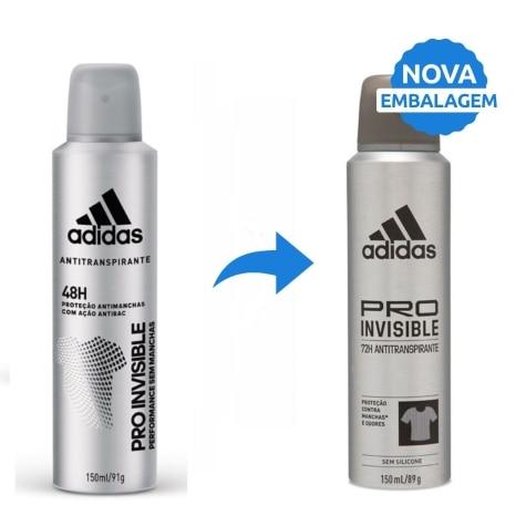 Desodorante Aerossol Adidas Pro Invisible 72h 150ml - Imagem 2