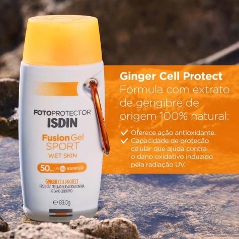 Protetor Solar Facial e Corporal Isdin Fusion Gel Sport Wet Skin FPS50 89,5g - Imagem 3