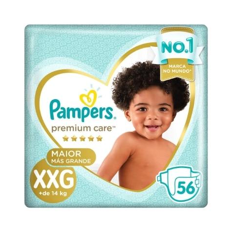 Fralda Pampers Premium Care XXG 56 Unidades - Imagem 1