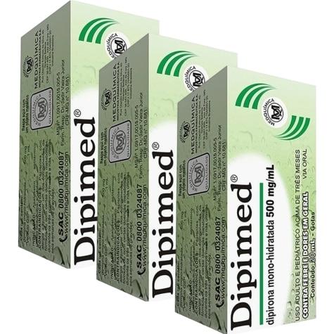 Kit 3 Unidades Dipimed Gotas 500mg 20ml - Imagem 1