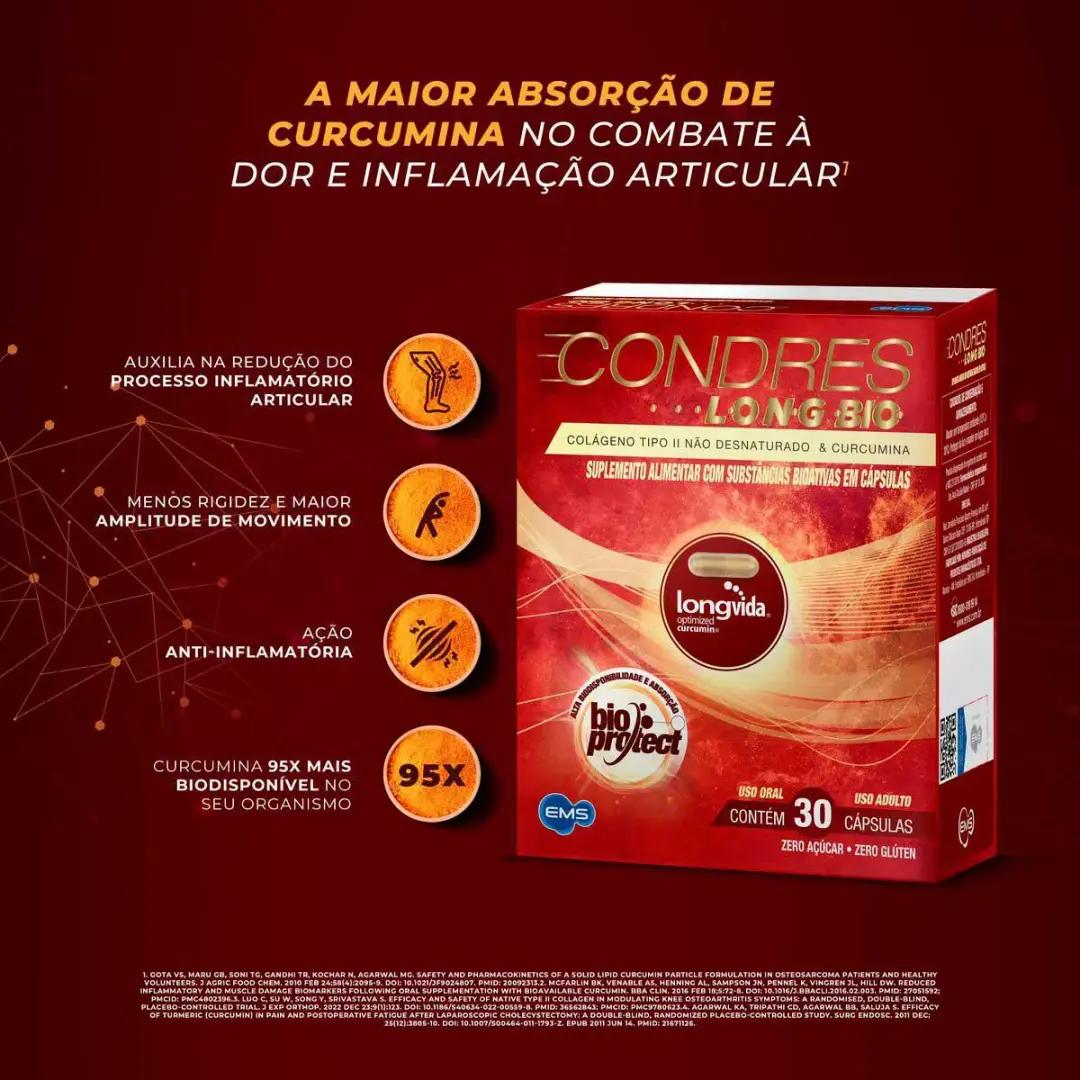Colágeno Tipo II Condres Long Bio 30 cápsulas - Imagem 2