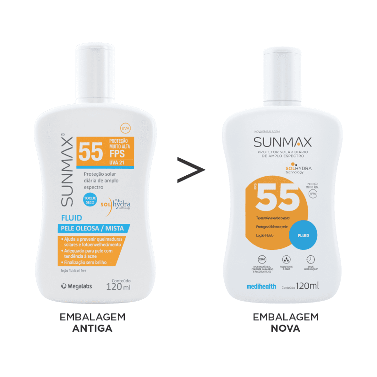 Protetor Solar Corporal Sunmax Fluid FPS55 120ml - Imagem 2