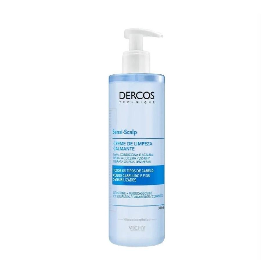 Creme de Limpeza Dercos Vichy Sensi-Scalp Cabelo 300ml