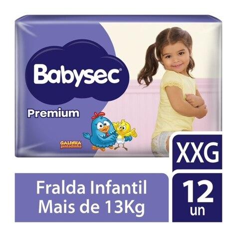 Fralda Babysec Galinha Pintadinha Premium XXG Jumbinho 12 Unidades - Imagem 1