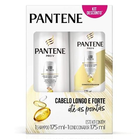 Kit Pantene Liso Extremo Anti-frizz Shampoo 175ml + Condicionador 175ml - Imagem 1